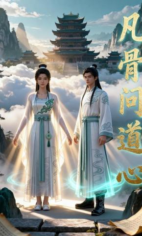 短剧《凡骨问道心》海报