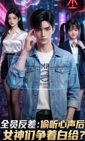 短剧《全员反差：偷听心声后，女神们争着白给？》海报