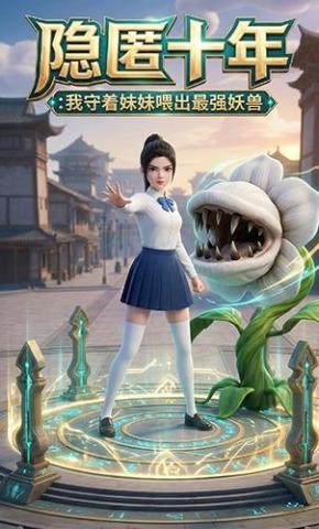 短剧《隐匿十年：我守着妹妹喂出最强妖兽》海报