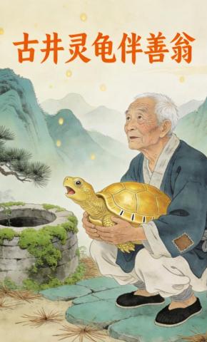 短剧《古井灵龟伴善翁》海报