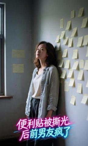 短剧《便利贴被撕光后，前男友疯了》海报
