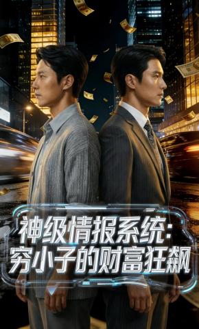 短剧《神级情报系统：穷小子的财富狂飙》海报
