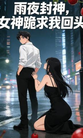 短剧《雨夜封神，女神跪求我回头》海报