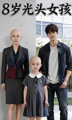 短剧《8岁光头女孩》海报