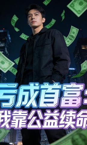 短剧《亏成首富：我靠公益续命》海报