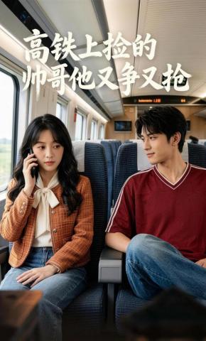 短剧《高铁上捡的帅哥他又争又抢》海报