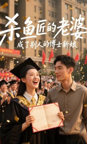 短剧《杀鱼匠的老婆，成了别人的博士新娘》海报