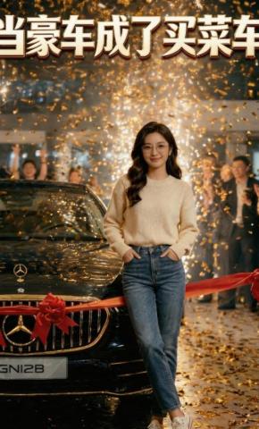 短剧《当豪车成了买菜车》海报