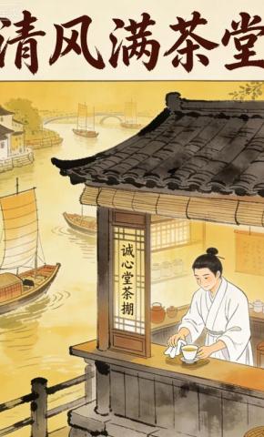 短剧《清风满茶堂》海报