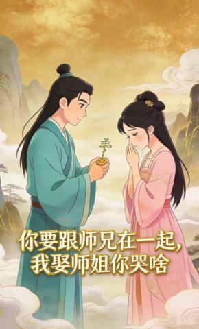 短剧《你要跟师兄在一起，我娶师姐你哭啥》海报