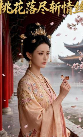 短剧《桃花落尽斩情丝》海报