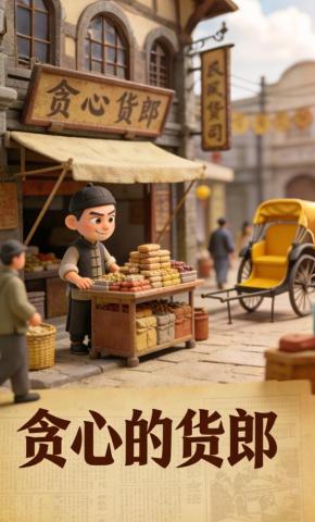 短剧《贪心的货郎》海报