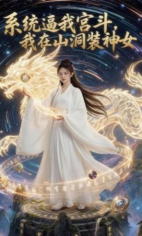 短剧《系统逼我宫斗，我在山洞装神女》海报