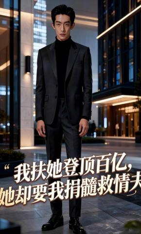 短剧《我扶她登顶百亿，她却要我捐髓救情夫》海报