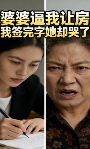 短剧《婆婆逼我让房 我签完字她却哭了》海报