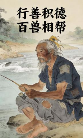 短剧《行善积德，百兽相帮》海报