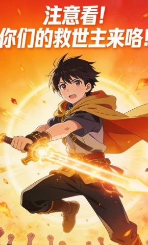 短剧《注意看！你们的救世主来咯！》海报