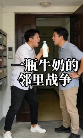 短剧《一瓶牛奶的邻里战争》海报