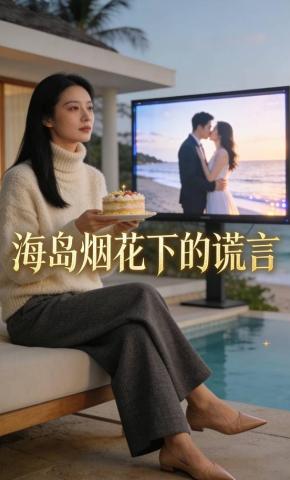 短剧《海岛烟花下的谎言》海报