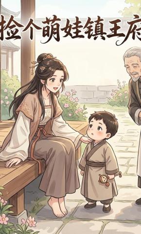 短剧《捡个萌娃镇王府》海报