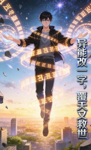 短剧《异能改一字，覆天又救世》海报