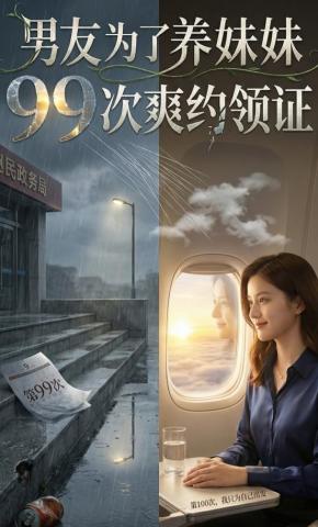 短剧《男友为了养妹妹，99次爽约领证》海报
