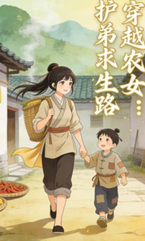 短剧《穿越农女：护弟求生路》海报