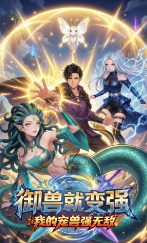 短剧《御兽就变强：我的宠兽强无敌》海报