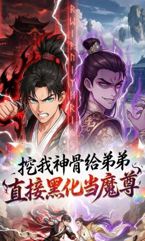 短剧《挖我神骨给弟弟，直接黑化当魔尊》海报