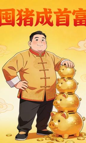 短剧《囤猪成首富》海报