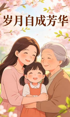 短剧《岁月自成芳华》海报