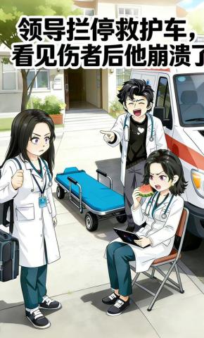 短剧《领导拦停救护车，看见伤者后他崩溃了》海报