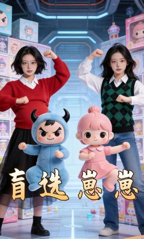 短剧《盲选崽崽》海报