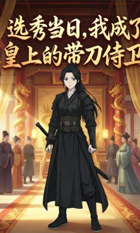 短剧《选秀当日，我成了皇上的带刀侍卫》海报