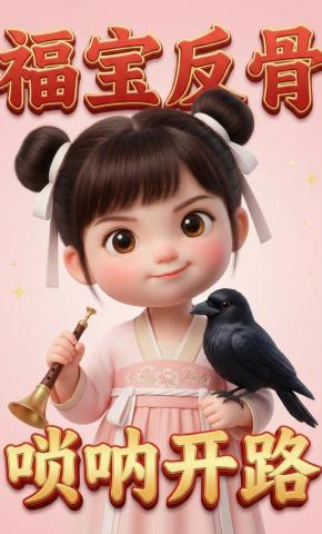 短剧《福宝反骨，唢呐开路》海报
