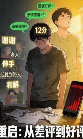 短剧《重启：从差评到好评》海报