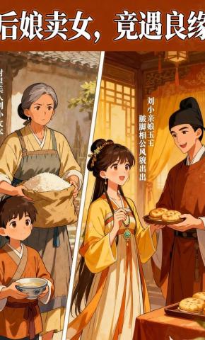 短剧《后娘卖女，竟遇良缘》海报