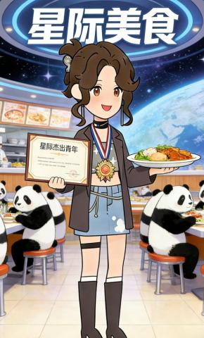 短剧《星际美食》海报