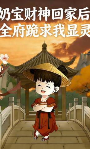 短剧《奶宝财神回家后，全府跪求我显灵》海报