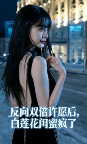 短剧《反向双倍许愿后，白莲花闺蜜疯了》海报