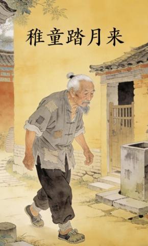 短剧《稚童踏月来》海报