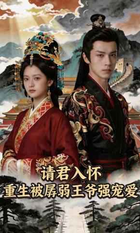 短剧《请君入怀，重生被孱弱王爷强宠爱》海报