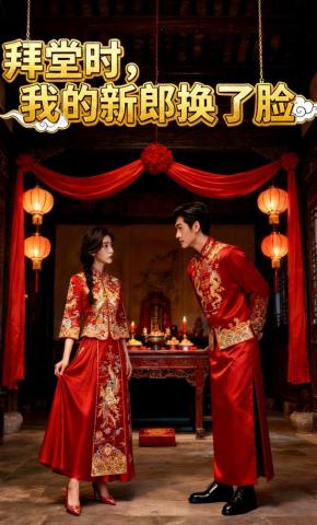 短剧《拜堂时，我的新郎换了脸》海报