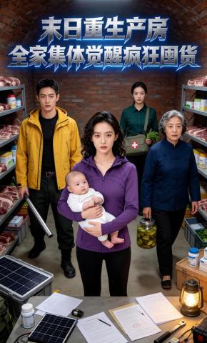 短剧《末日重生产房：全家集体觉醒疯狂囤货》海报