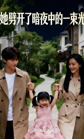 短剧《她劈开了暗夜中的一束光》海报
