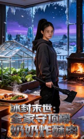 短剧《冰封末世：全家守顶楼，奶奶炸酥肉》海报