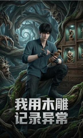 短剧《我用木雕记录异常》海报