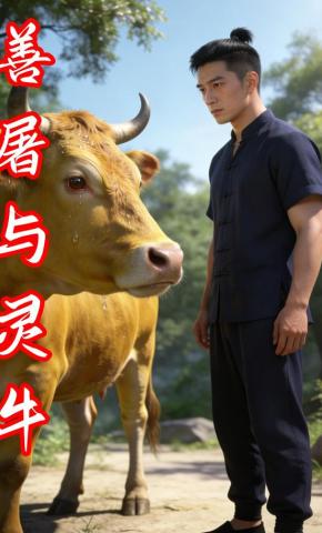 短剧《善屠与灵牛》海报