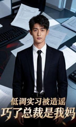 短剧《低调实习被造谣，巧了总裁是我妈》海报