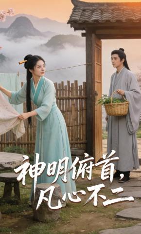 短剧《神明俯首，凡心不二》海报